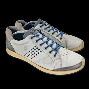 Ecco Biom Hybrid Golf Shoes Mens Size EU 45 US 11-11.5 Gray Blue Spikeless E-DTS